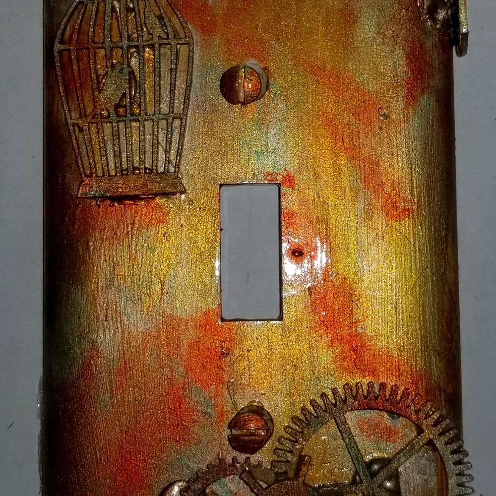 Steampunk light switch cover